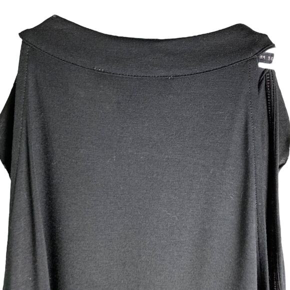 White House Black Market Top Women S Black Ruffle V-Neck Sleeveless Pullover NWT - Picture 5 of 7